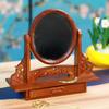 1Set Dollhouse Miniature Wooden Vanity Table + Jewelry Set With Mirror Makeup Dressing Table For Bedroom