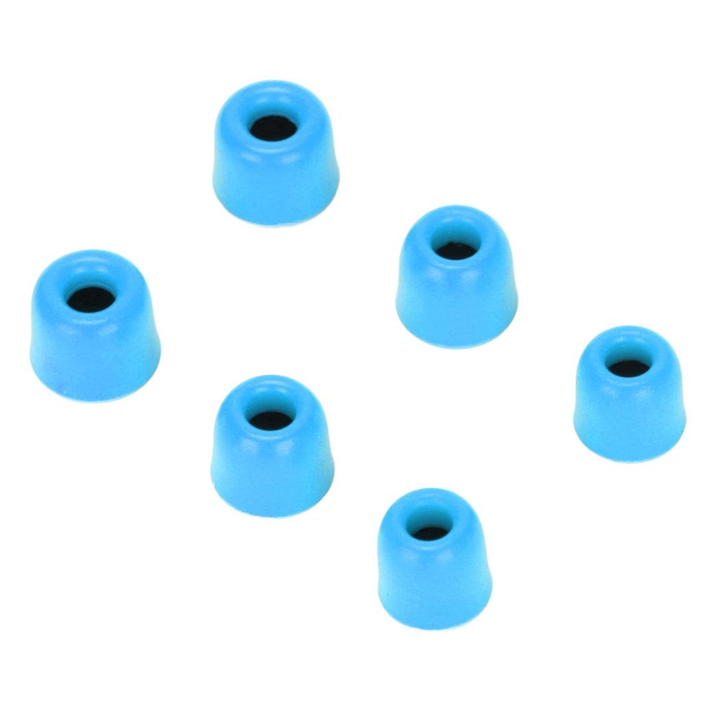 6 szt. Wymienne wkładki douszne Redukcja szumów Pianka zapamiętująca kształt Zatyczki do uszu do słuchawek 4,3 mm‑6,0 mmNiebieski