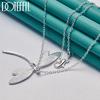 DOTEFFIL 925 Silver 40-75cm Chain Big Dragonfly Pendant Necklace For Women Wedding Engagement Party Fashion Jewelry