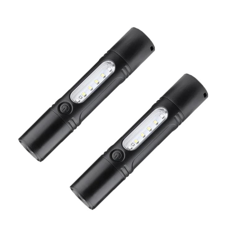 Wiederaufladbare Zoom LED Taschenlampe Kleine Taschenlampe Taschenlampe Laterne 3 Beleuchtungsmodi Tragbares Campinglicht Mini LED Taschenlampe