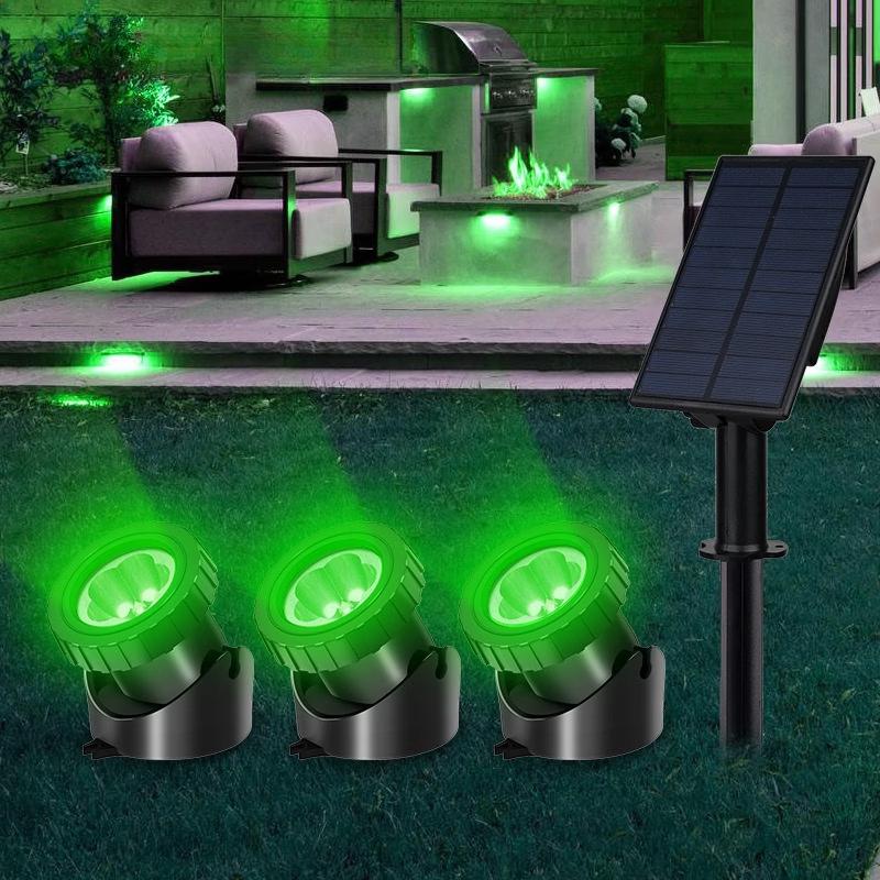 NuFeng 3-in-1 RGB Solar Garden Spotlights