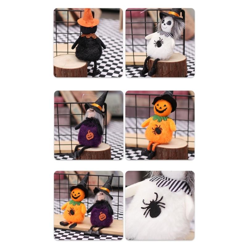Soft Witch Pumpkins Doll Hanging Decoration Reusable Halloween Party Supplies for Kids Room Classroom Decorations