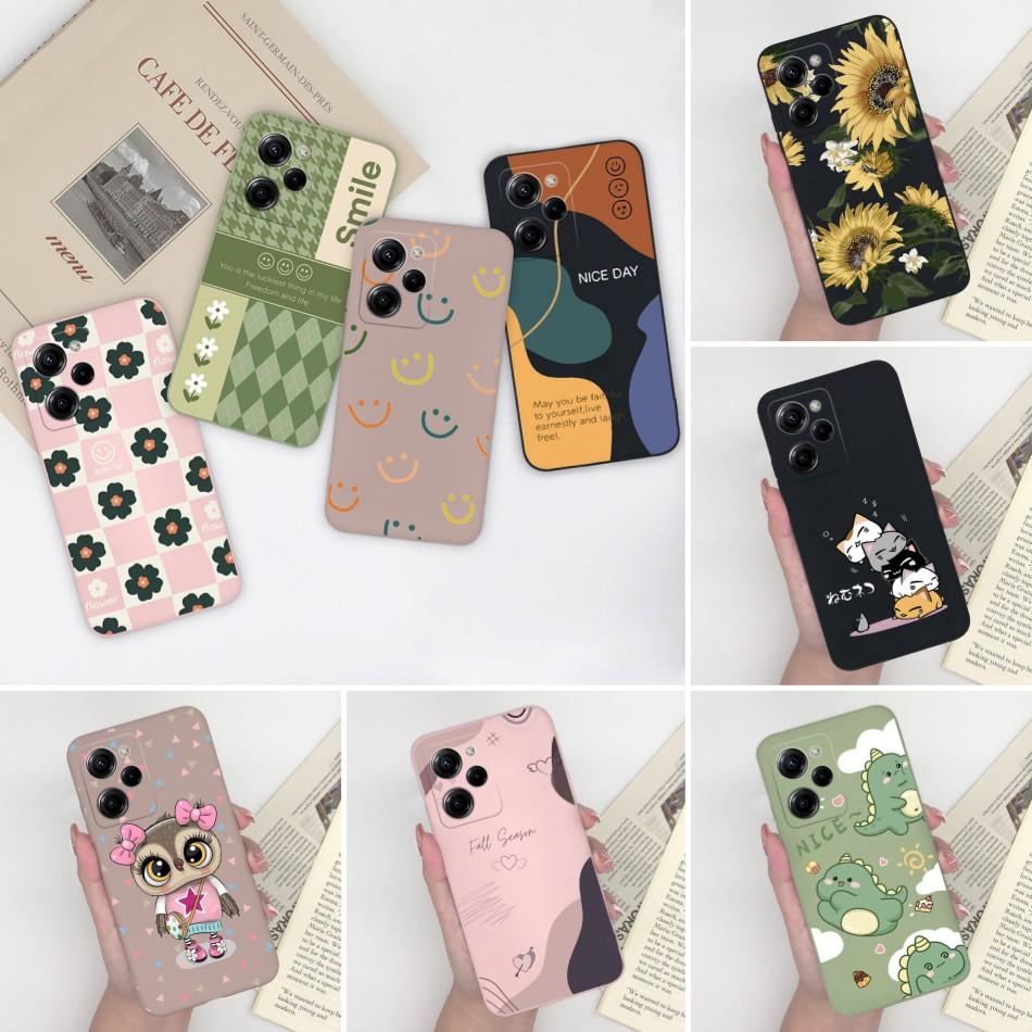 Cell Phone Case For Xiaomi Poco X5 Pro 5G Trendy Pattern Silicone Protective Matte Cover For PocoX5 X 5 X5Pro Capa Funda Bumper