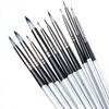 10-teiliges Kunstpinsel-Set mit rundem Kopf, Nylonhaar, für Künstler, Acrylmalerei, Stift, Öl, Aquarell, Silber, kurzer Stab, Kunstbedarf