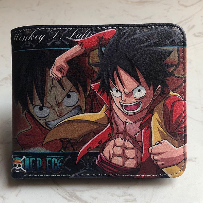 One Piece Luffy & Zoro Unisex PU skórzany krótki portfel i portmonetka