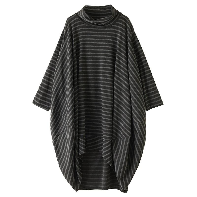 Long Sleeve Oversized Knitted Vintage Stripe New In Dresses for Women Casual Loose Spring Autumn Sweater Dress