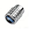 SPZS3 4pcs Aluminium Car Tire Valve Stems Caps Gear-shaped-Valve For Ford Focus 2 mondeo mk3 f150 fusion mustang MK7 Auto Accessories