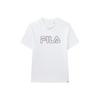 Fila Fashion Sports Casual Color Block Logo Round Neck Printed Short Sleeve T-Shirt Men Tops White F11M118151F-WT
