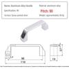 Industrial-Grade Thickened Silver Aluminum Handle for Electrical Box, Cabinet, or Drawer