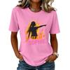 Unisex Fashion Letter Print T-Shirt Short Sleeve Neck Casual Tee for Daily Wear