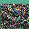 Stunning Electroplate Rainbow Colorful Titanium Aura Lemurian Seed Quartz Crystal Decor For Spiritual Growth