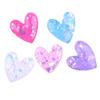 Peach Glitter Heart Resin DIY Hair Clips & Phone Case Accessories for Kids