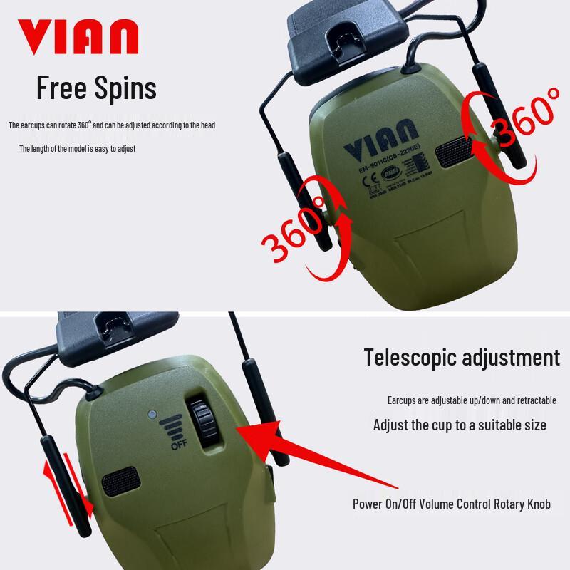 VIAN Electronic Noise Reduction Earmuffs
