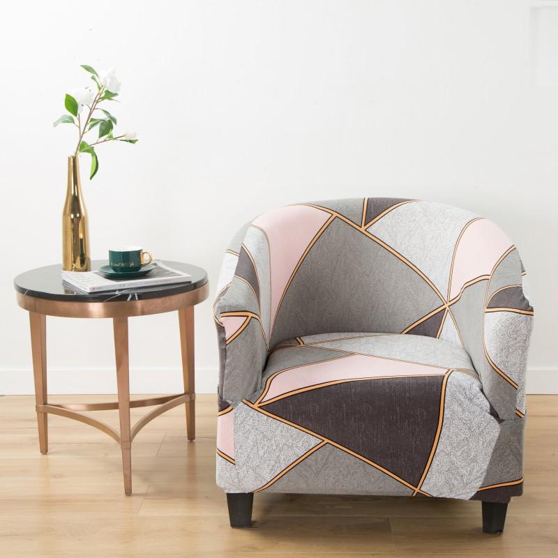 club chair cover armchair slipcover geometric printed small sofa covers protect for pets chair decoration