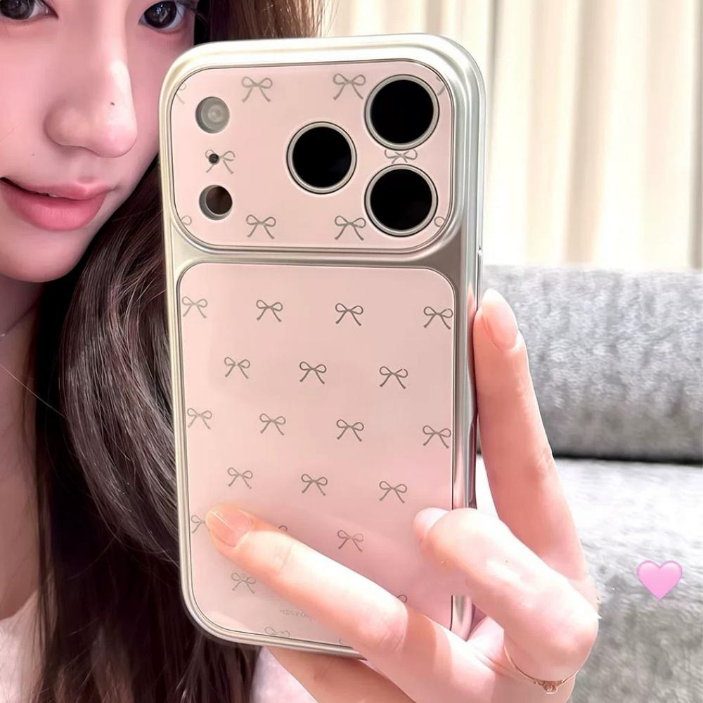 

ins Korean girl heart gentle mist powder bow 17 suitable for 17pro Apple 17ProMax mobile phone case iPhone16 all-inclusive 14 new 16Promax protective iPhone 17promax