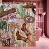 Waterproof Shower Curtain Cottagecore Mushroom Owl Woodland Forest Bohemian Bathroom Decor Liner