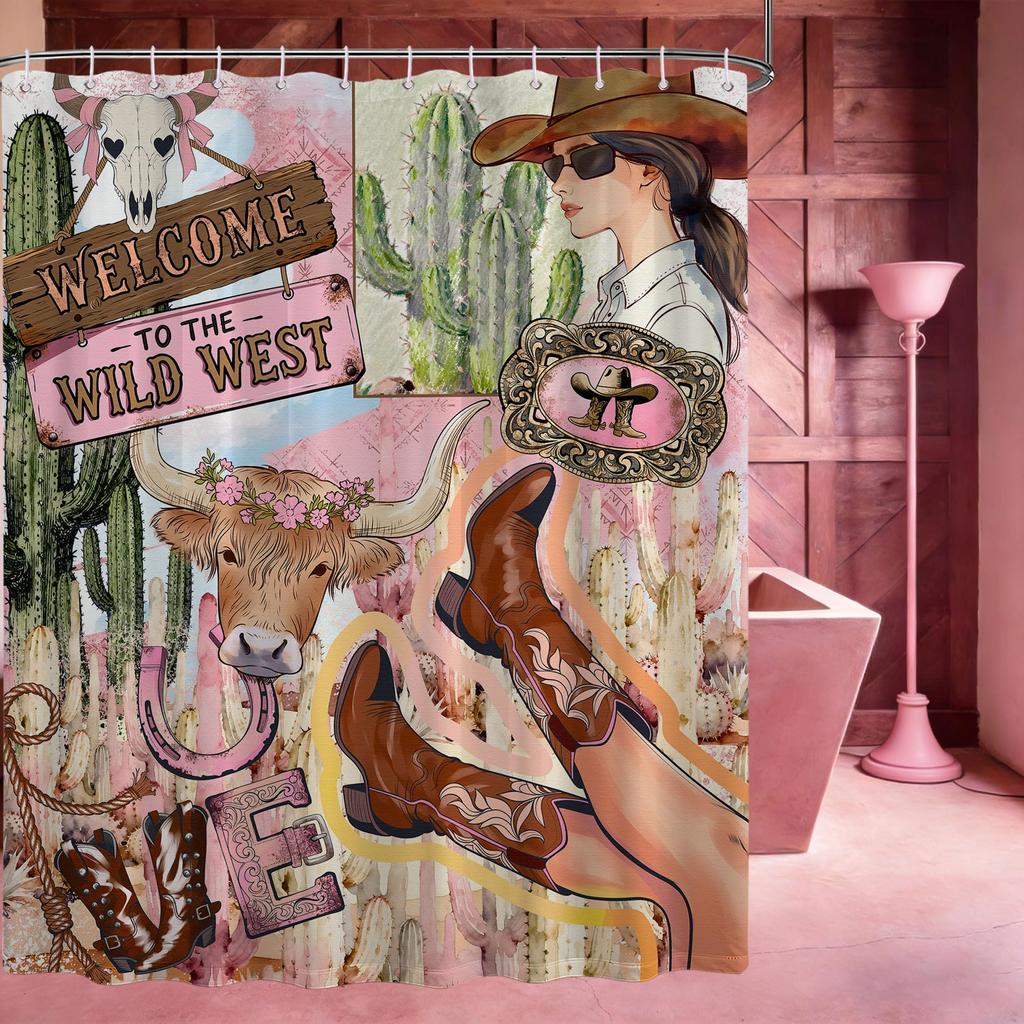Waterproof Shower Curtain Cottagecore Mushroom Owl Woodland Forest Bohemian Bathroom Decor Liner