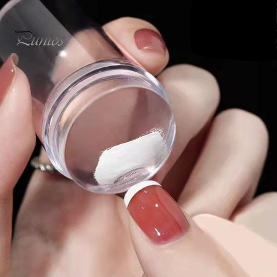1 Set French Nail Stamp Set Easy To Use Reusable Natural Clear Silicone Stencil for French Manicures