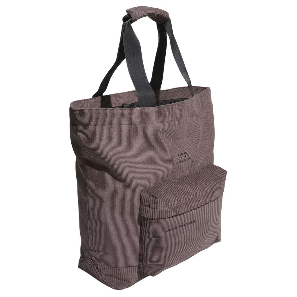 New Adidas MUST HAVES Corduroy Tote Bag Shopping Bag Shoulder Bag Handbag Regular Unisex Charcoal Gray IT2053