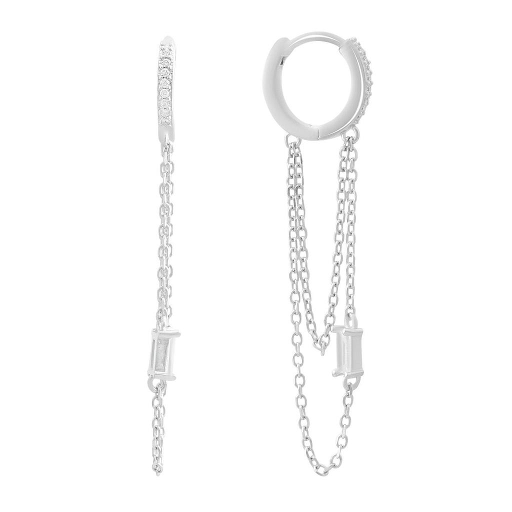 Silver Earrings with Cubic Zirkonia (2193449)