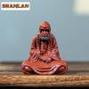 Yixing Lila Ton Bodhidharma Teetier Retro Teegott Teefigur Spielzeug Teestatue Ornamente Zubehör Handwerkskunst
