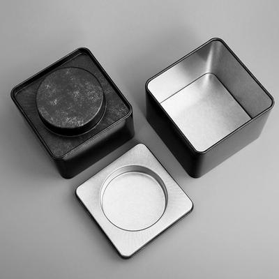Sealed Storage Tea Iron Cans Retro Style Airtight Design Tea Cans Square Shape Classical Style Square Iron Boxes Kitchen Storage
