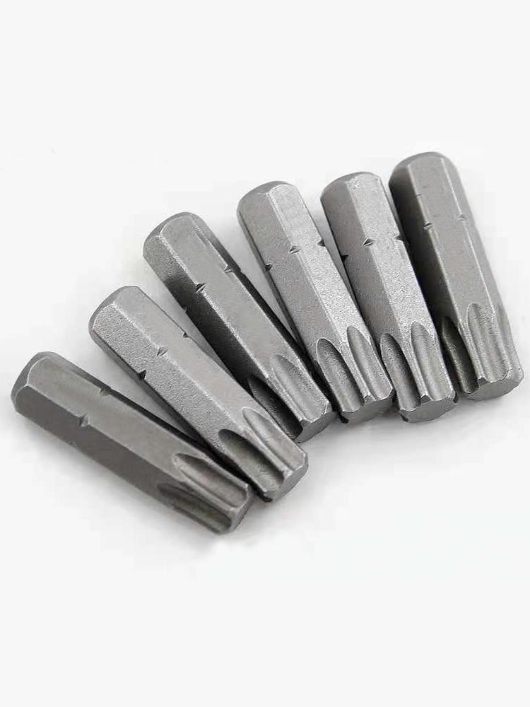 1 zoll T6 T7 T8 T9 T10 T15 Torx-schraubendreher-bit-set S2 Stahl 1/4 Zoll 6,35mm Hex Schaft elektrische Schraubendreher-bits Für Power Tools