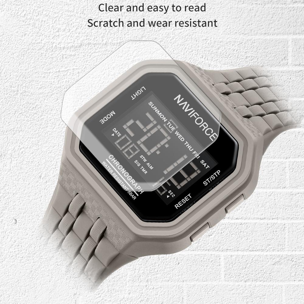 Naviforce LCD Digital Klokke for Menn Silikonreim Alarm Kronograf Dato Kalender Vanntett Utendørs Multifunksjonell Herre Gutt Klokke NF7116
