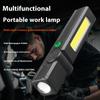 Multifunctional USB Rechargeable Flashlight with Magnet Powerful COB LED Work Light Waterproof Torch