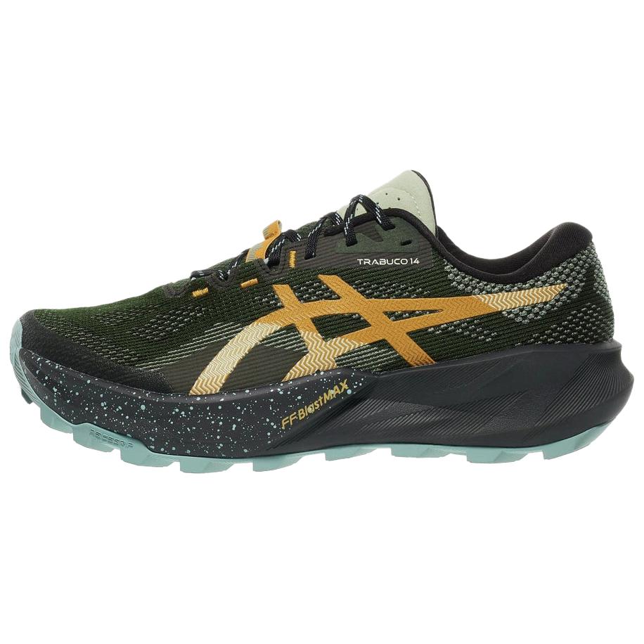 ASICS Gel Trabuco 14 Кроссовки для трейлраннинга Мужские Армейский зеленый Желтый 1011C166-200 44