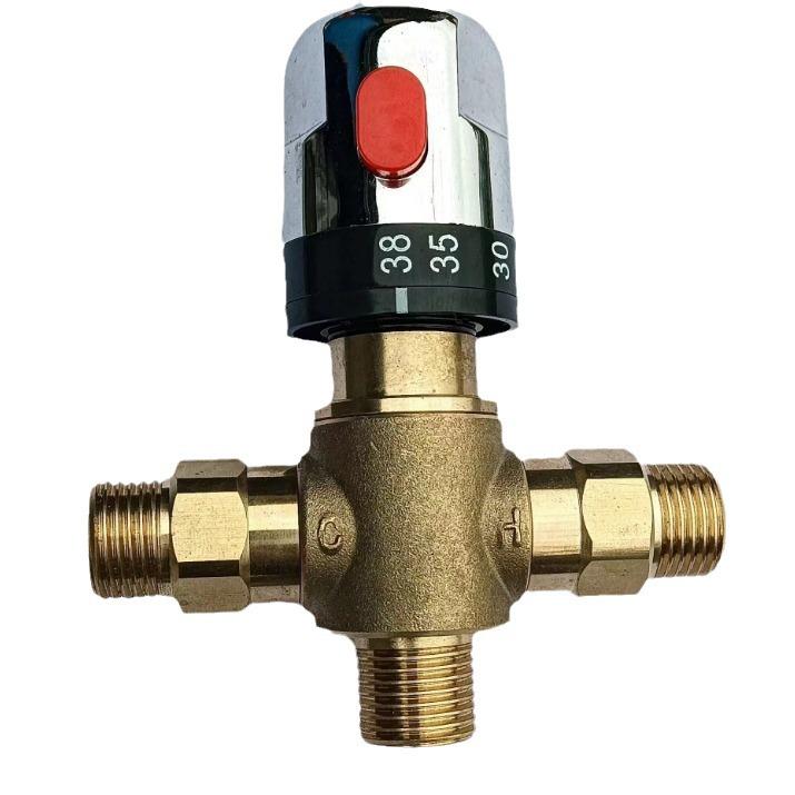 Thermostatic 4-Point Full Copper Anti-Scald Mixing Valve for Solar Water Heaters