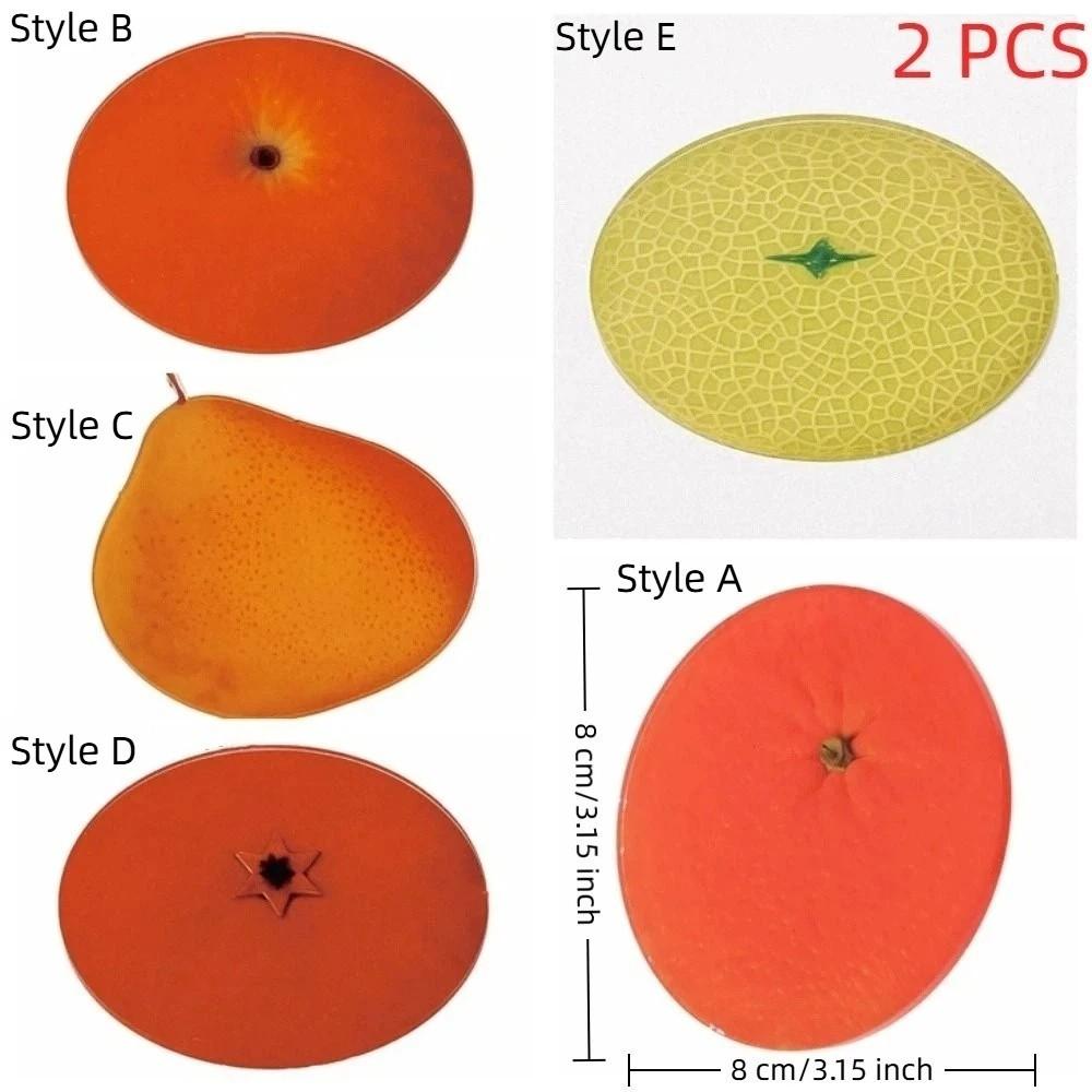 2PCS Simulated Fruit Fruit Coasters Cute Anti Scald Coaster Pot Holder Tabletop Decor