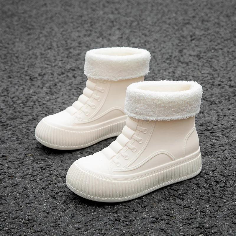 

Женские резиновые сапоги, резиновая обувь, нескользящая водонепроницаемая обувь, износостойкие кухонные рабочие водонепроницаемые модные сапоги 2025 40