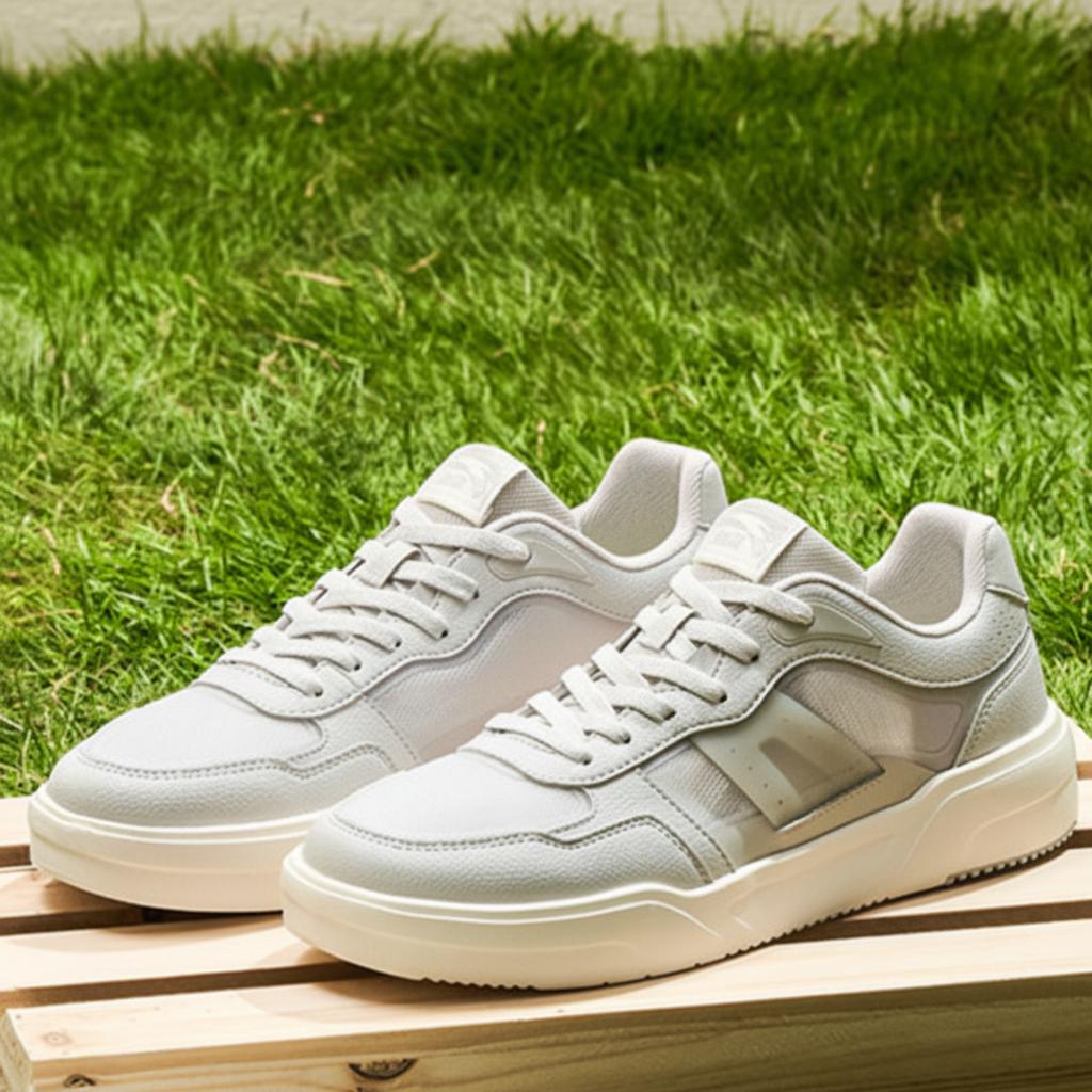 Anta Caramel Sports Retro Fashion Breathable Durable Low-Top Skate Shoes Men Sneaker Cloud-Gray 112628024-2