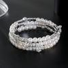 Multilayer Wrapped Pearl Jewelry Bridal Versatile Diamond Set Elastic Pearl Bracelet Bracelet