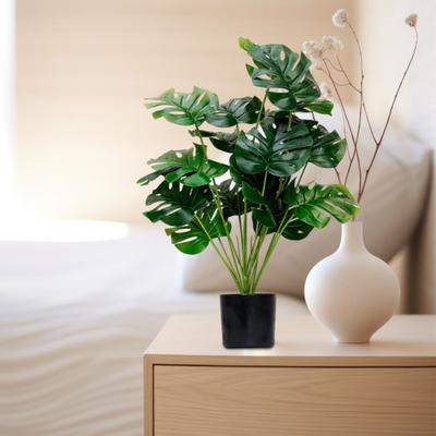 Artificial Monstera Plant Faux Monstera Leaves Bunch Fake Tropical Plants Indoor Decor Greenery for Home Office Living Room
