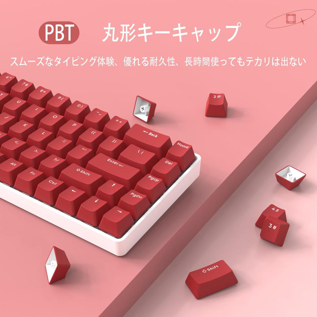 104-Key PBT Gaming Keycap Set, Double-Shot, OEM Profile, MX Structure, Compatible with Cherry, Gateron, Kailh, Otemu, Akko, and Epomake Switches, 61