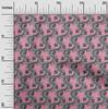 oneOone Cotton Flex Fabric Spiral & Floral Block Printed Craft Fabric BTY 40 Inch