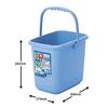 Sanko Plastic New Tough Bucket, Square, 17L, Stone Blue