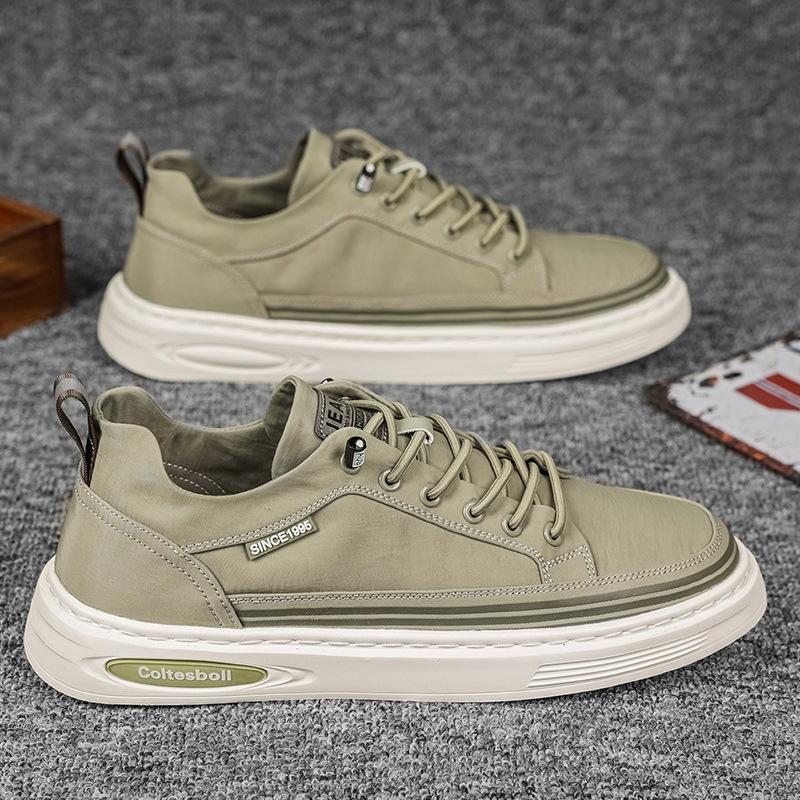 

Men s shoes winter ice silk breathable soft sole versatile cloth shoes men s board shoes one pedal casual canvas shoes 2024 new 44 зелений