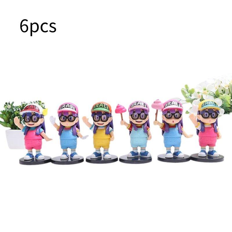 

Character Arale 6pcs Toys Doll Desktop Decoration Models Pvc Gifts Material