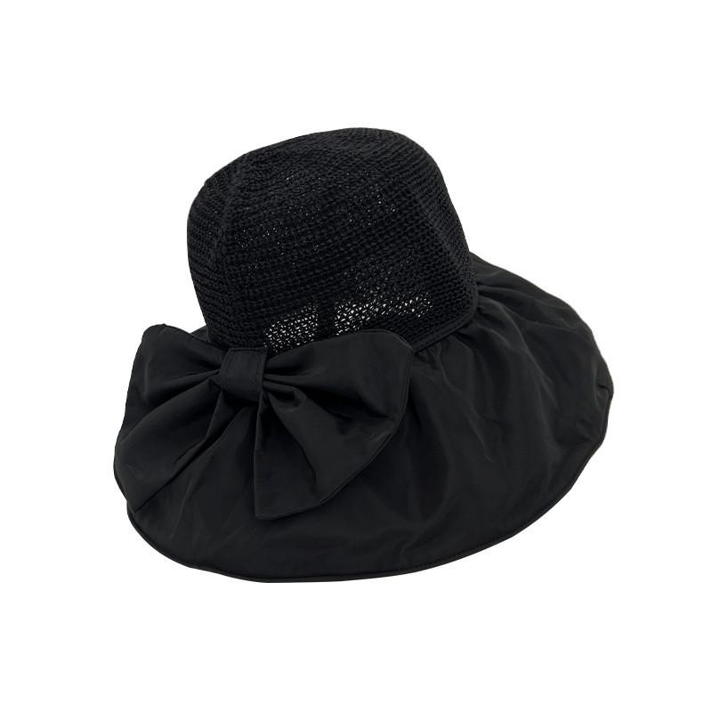 Summer Bowknot Wide Brim Sun Hat With Upf50+ Protection For Womens Outdoor Activities