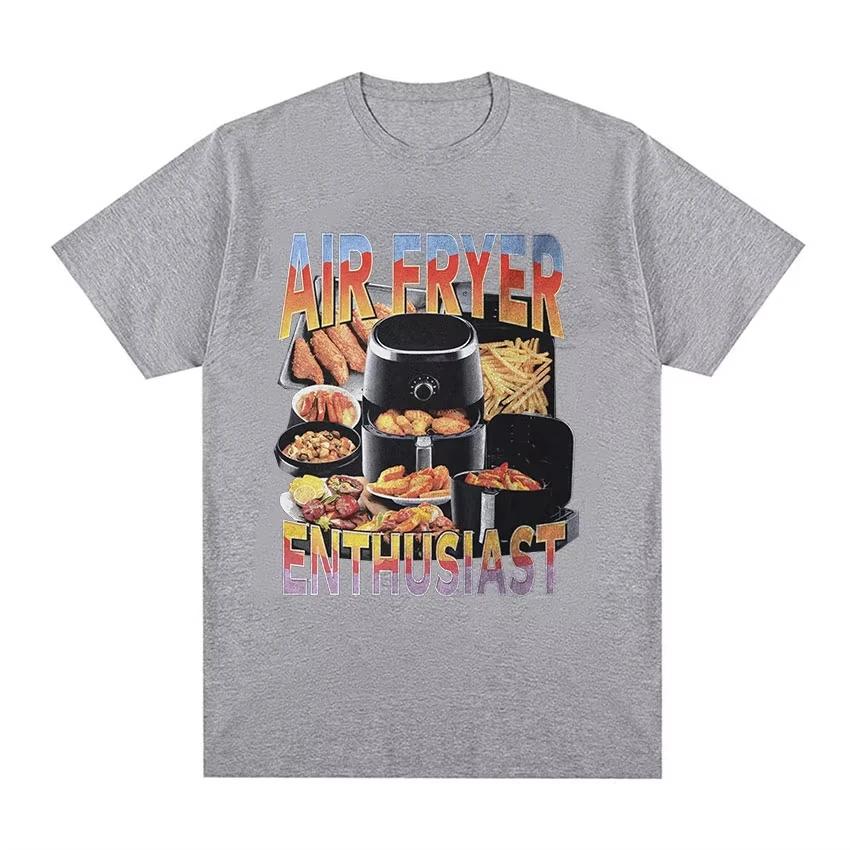 Air Fryer Enthusiast Funny Cooking Lover TShirts Men Women Summer ONeck Short Sleeve Tshirt Fashion High Quality Cotton TShirt