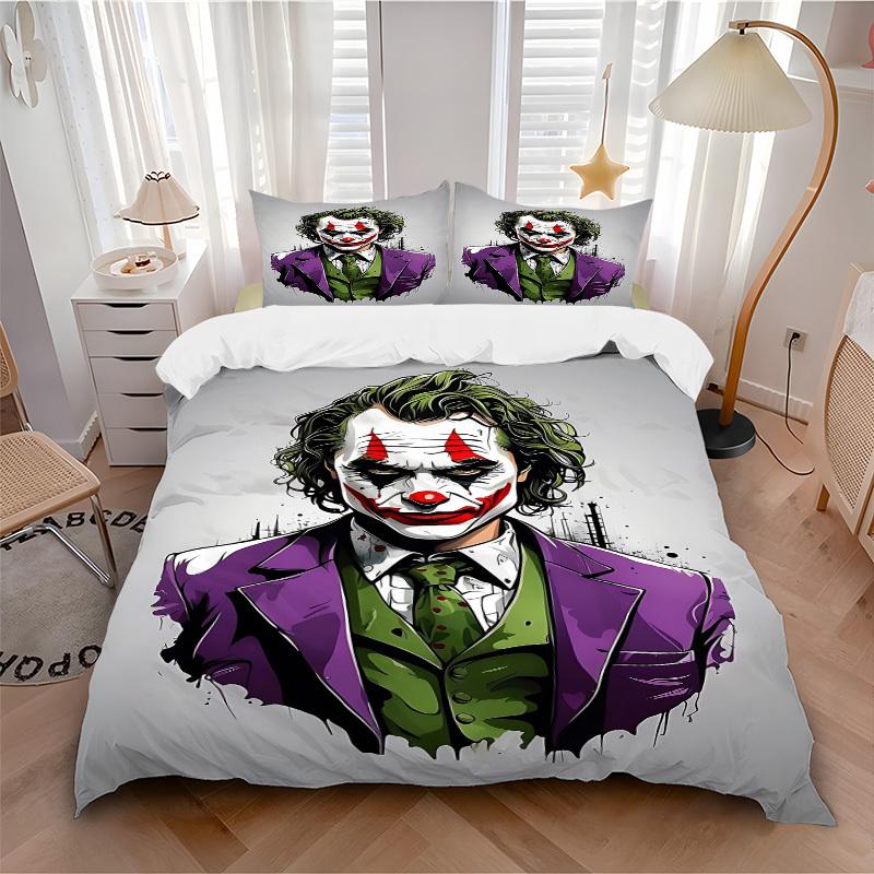 

3pcs Joker Bedding Set, Soft Polyester Duvet Cover and Pillowcases Machine Washable Seasons all suitable & Guest Room Decor294 135x200cm