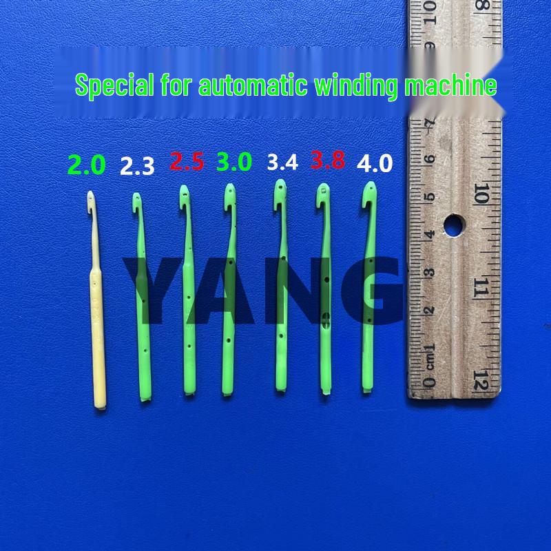 Automatic Crochet Hook with Built-in Steel Needle and Plastic Hook Head for Coil Inductor Winding 3.4 Straight Hook - For 1.2mm Wire