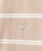 Seteo (W) Striped Pique Polo Short Sleeve T-Shirt Light Pink