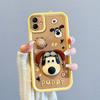KEYSION Shockproof Case for Samsung A07 4G with Lanyard Soft Silicone Cute 3D Cartoon Doll Phone Back Cover for Galaxy A07