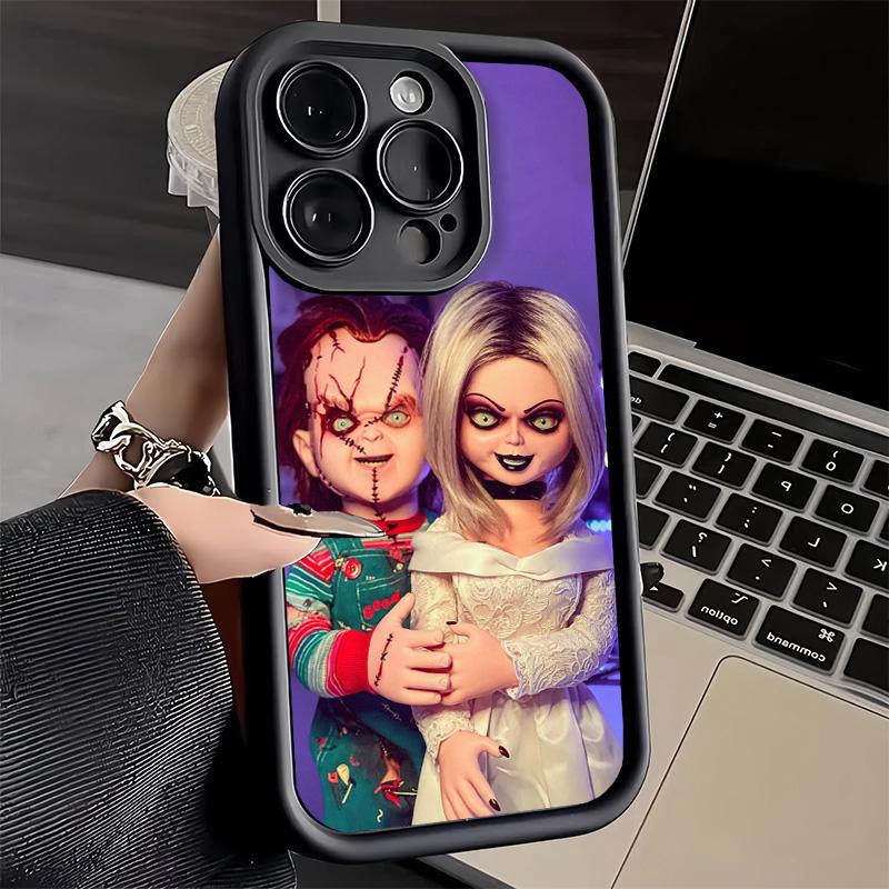 Phone Case for iPhone 17 Air 16E 15 16 Pro Max Chucky Doll Horror Style Cover 14 Plus 13 12 Mini Soft Shell Silicone Fundas