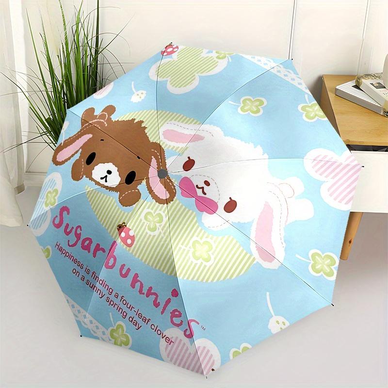 

Sugarbunnies, Sanrio Automatic Open/Close Umbrella-Cute Umbrella with Cute Design, Portable 3-Fold Compact Umbrella for Men & Women, Hallowe