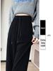 2025 Women's High-Waisted Velvet Pants - European Cotton, Loose Straight-Leg, Autumn/Winter Fashion